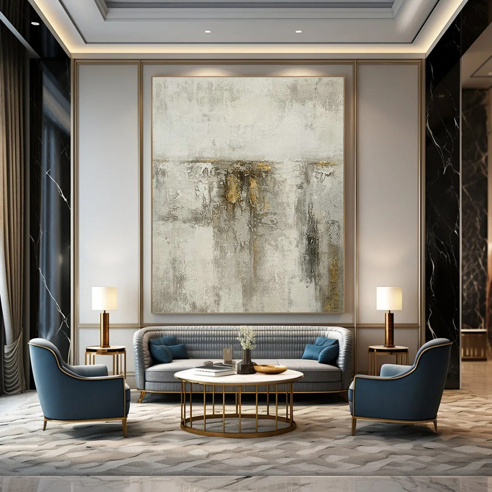 Extra - Large Custom Hand - Painted Abstracts for Living Room & Entryway DLZ0546