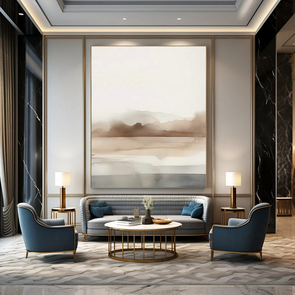 Immense Custom Abstract Paintings for Living Room Cathedral Ceilings & Cottage Dining Porches DLZ0724