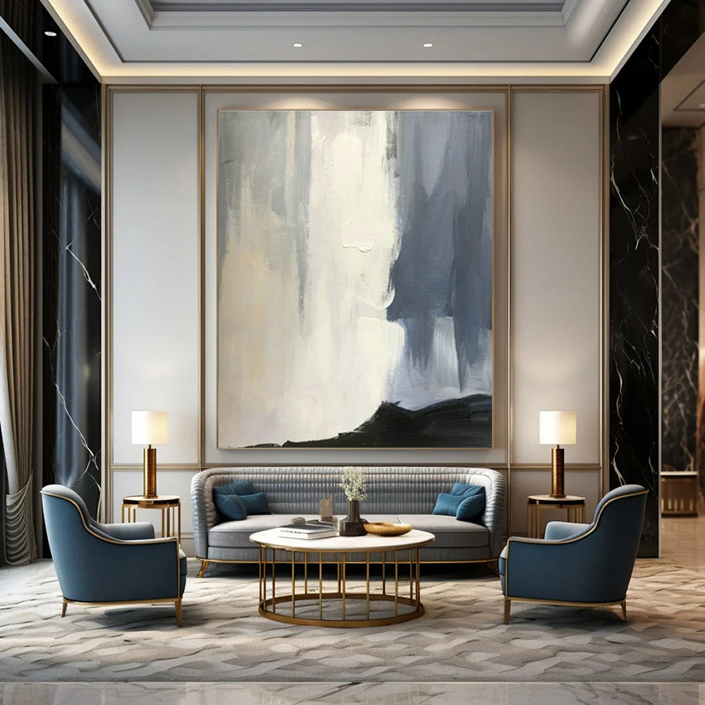 Unique Hand-Painted Abstract Canvas for Hallway and Living Room DLZ1455