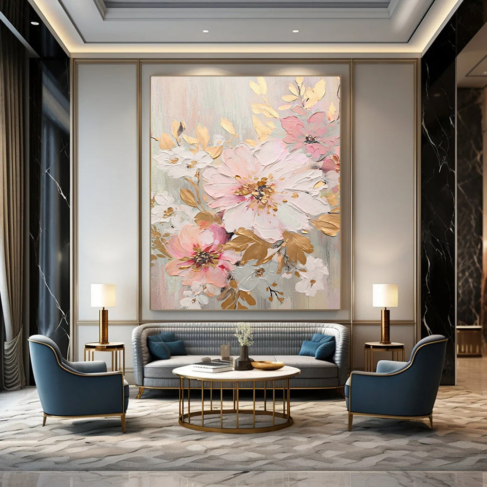 Hand - Painted Abstract Art Triptych for Bedroom & Office DLZ1397