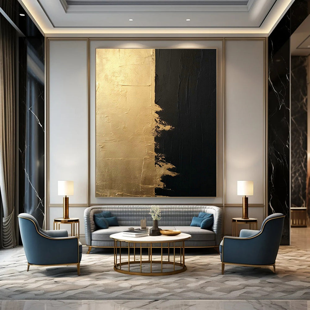 Original Handmade Abstract Canvas for Hallway and Cottage Dining Room DLZ1545