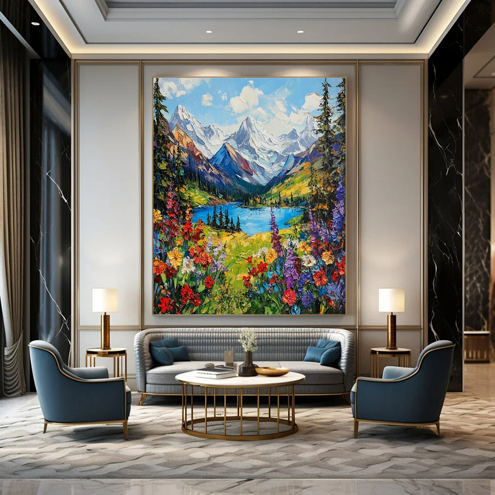 Handmade Abstract Wall Art for Cottage Dining Room & Living Room DLZ1659