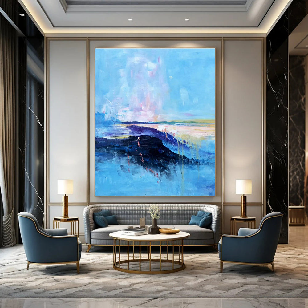 Ultra - Extended - Plus, Voice - Command - Driven Custom Abstract Paintings for Living Room Convenience DLZ0505