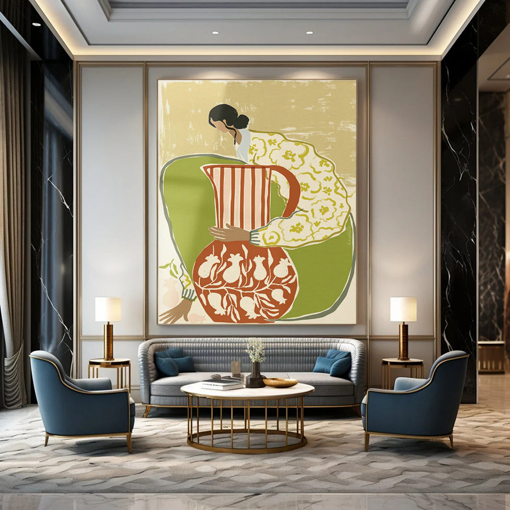 Massive Hand-Crafted Abstract Art for Office & Cottage Hallway DLZ1152