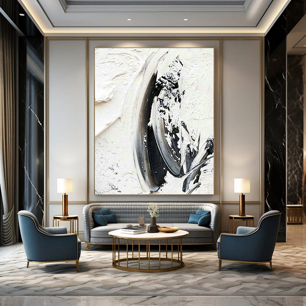 Original Hand-Painted Abstract Canvas for Living Room and Cottage Entryway DLZ1570