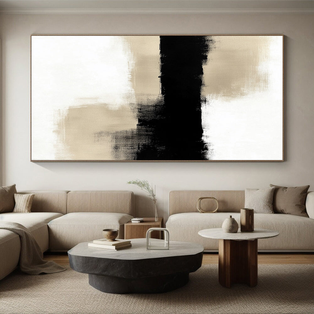 Black Beige Abstract Landscape GER845