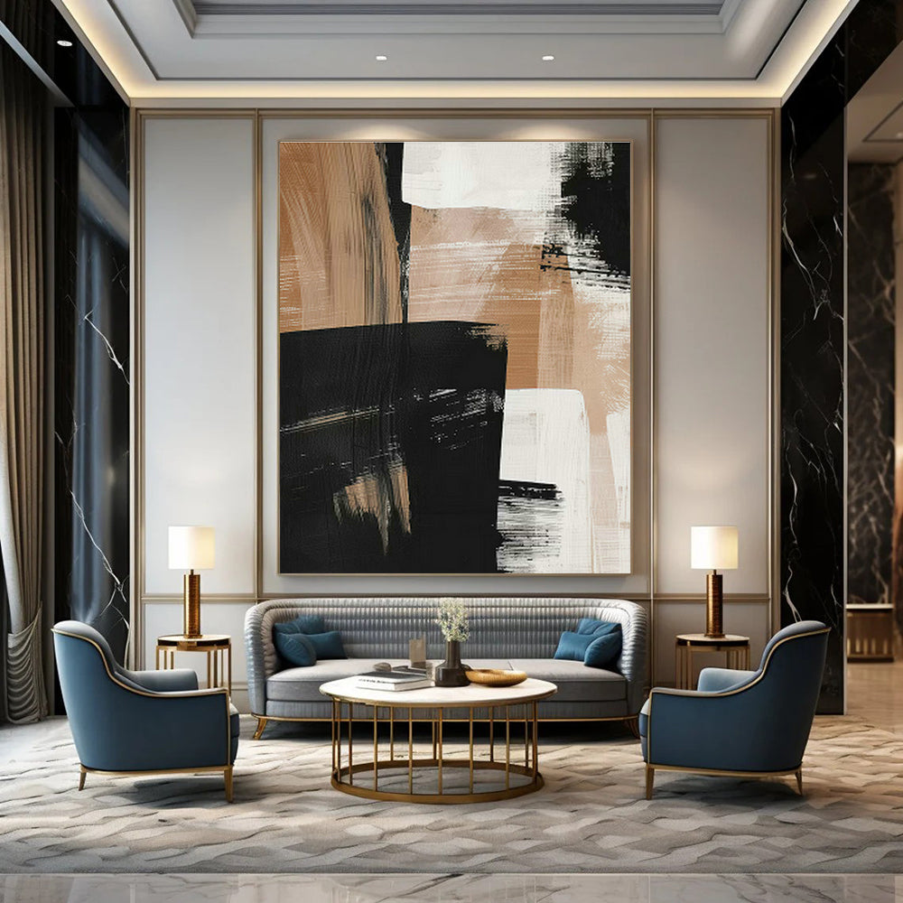 Grand - Sized Hand - Painted Abstract Murals for Cottage Living Room & Bedroom DLZ0659