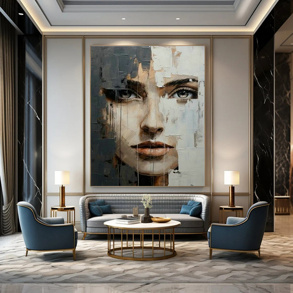 Ginormous Custom - Constructed Hand Painted Abstract Wall Art for Office & Bedroom DLZ2125