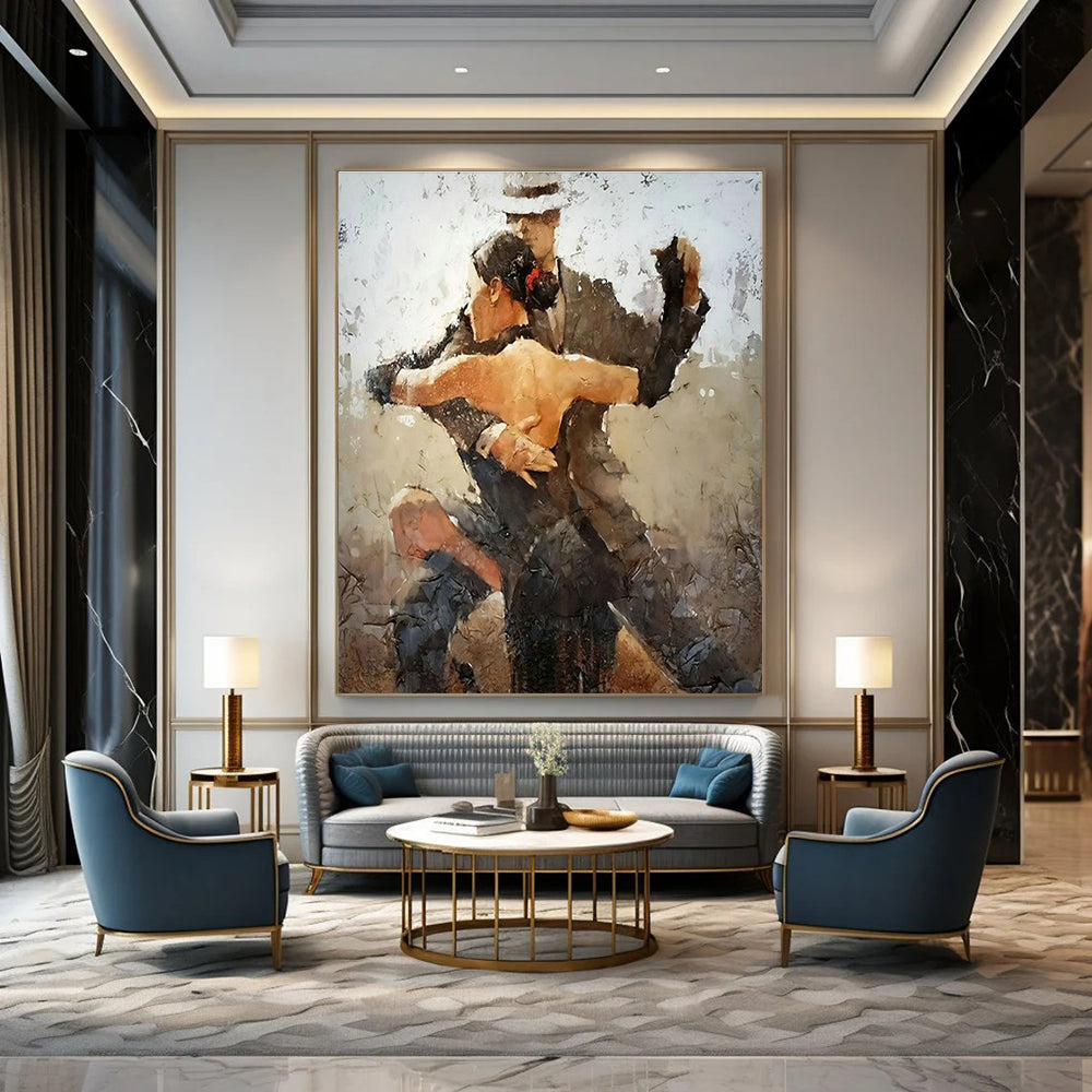 Handmade Abstract Canvas for Cottage Entryway & Living Room DLZ2336