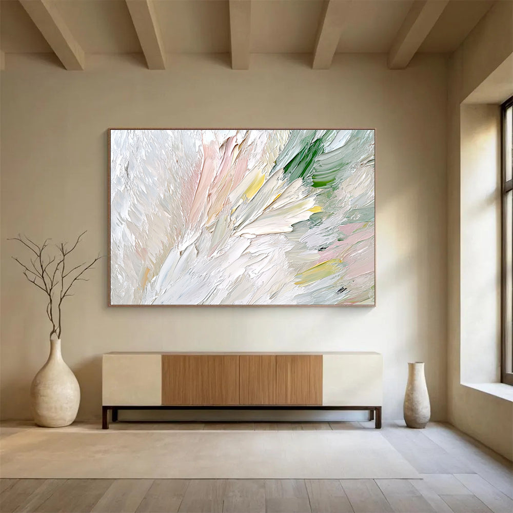 Pastel Colorful Textured - Impasto Floral Abstract Painting DYP042