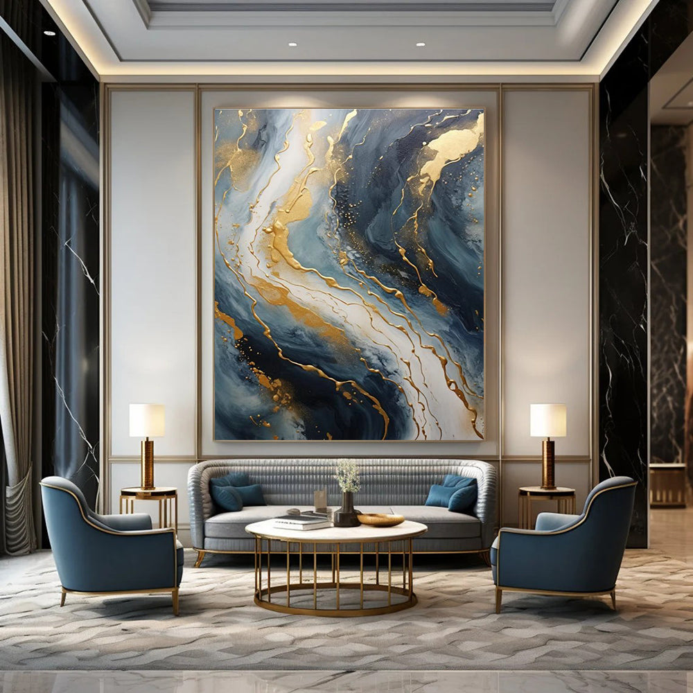 Oversized Custom Handmade Abstract Painting for Bedroom & Hallway DLZ2299