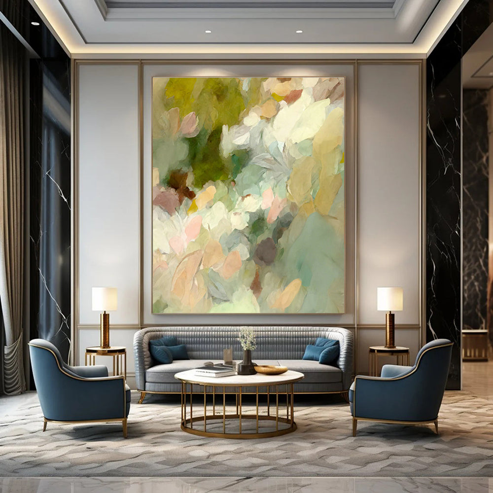 Custom Handmade Abstract Artwork for Cottage Bedroom & Entryway DLZ1359