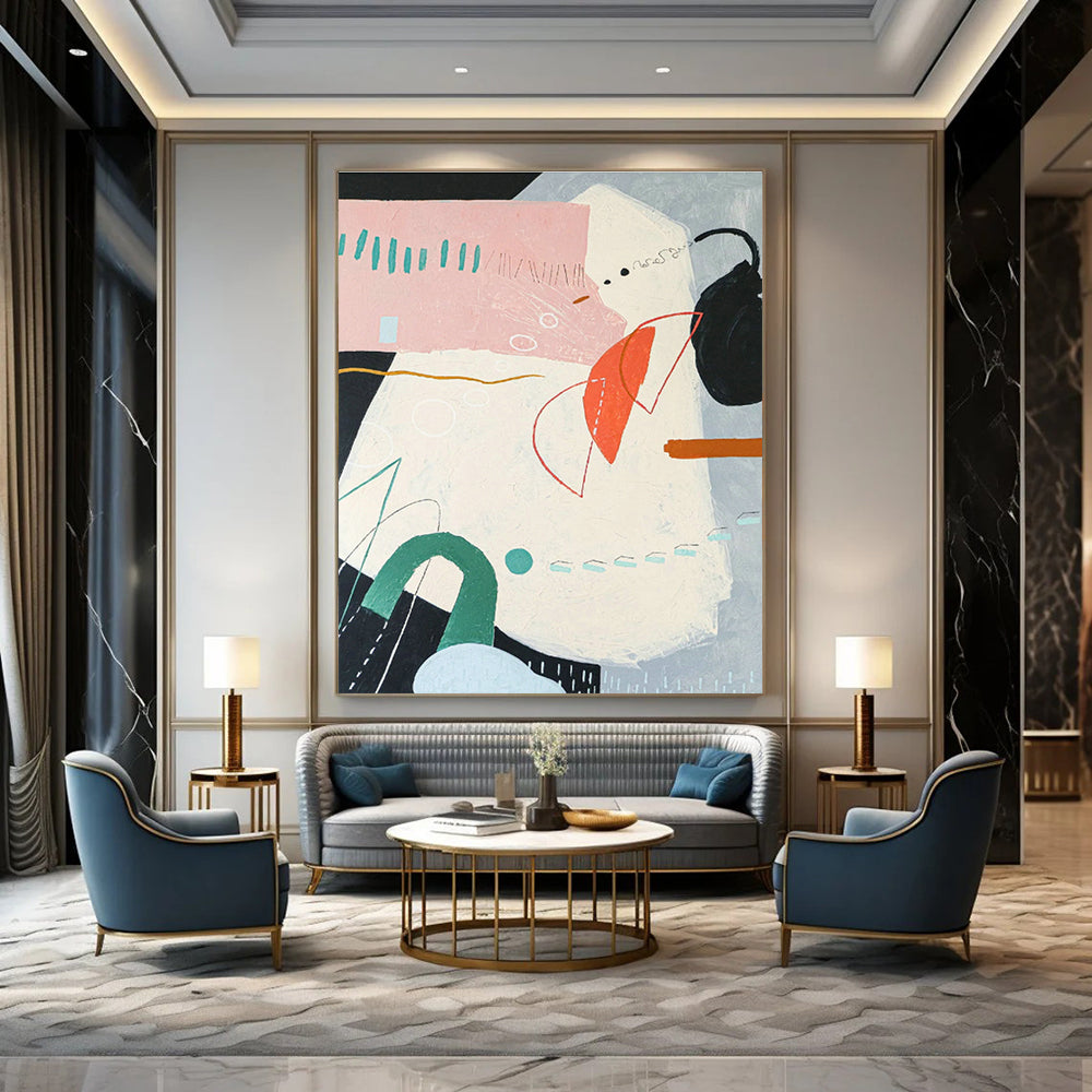 Monumental Custom - Made Abstract Artwork for Bedroom & Office DLZ1109