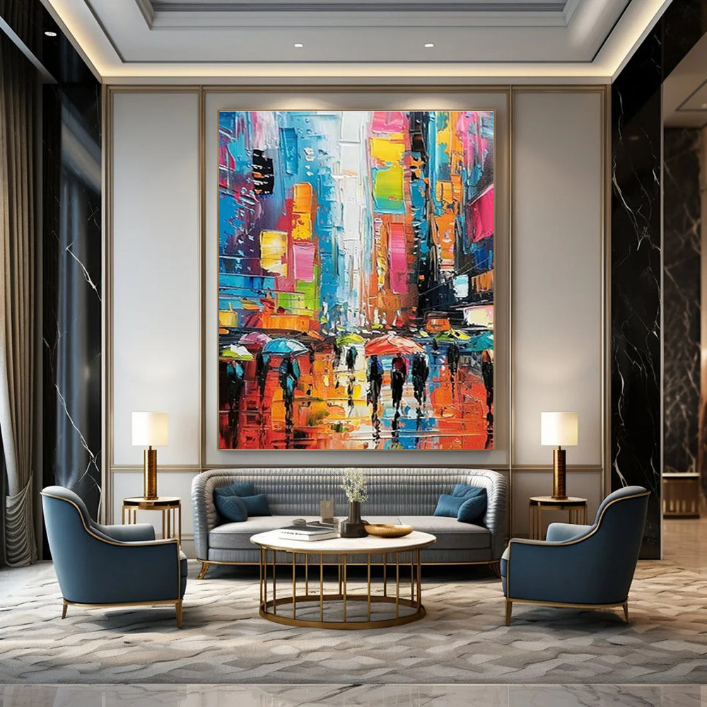 Original Handmade Abstract Painting for Dining Room and Cottage Office DLZ1555