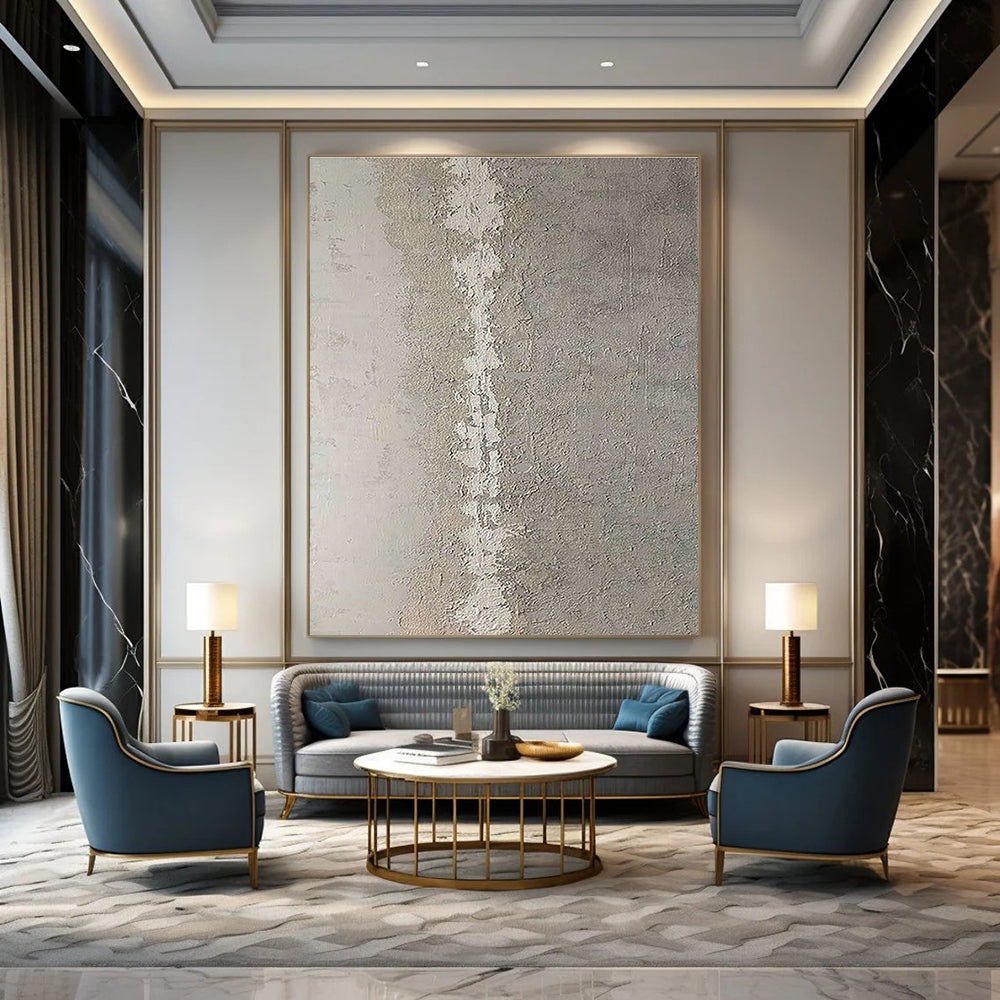 Large Customizable Handmade Abstract Painting for Bedroom Bed Footboard Wall and Living Room Coffee Table Lower Shelf Wall DLZ1884
