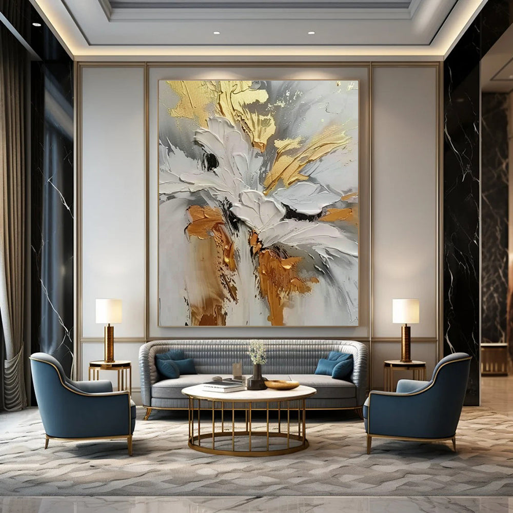 Handmade Extra - Large Abstract Wall Art Ensemble for Living Room & Dining Room DLZ1393