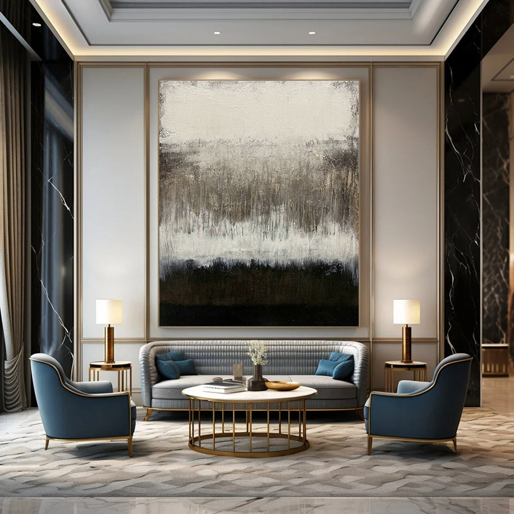 Oversized, Custom - Built Hand Painted Abstract Wall Decor for Living Room & Bedroom DLZ2043