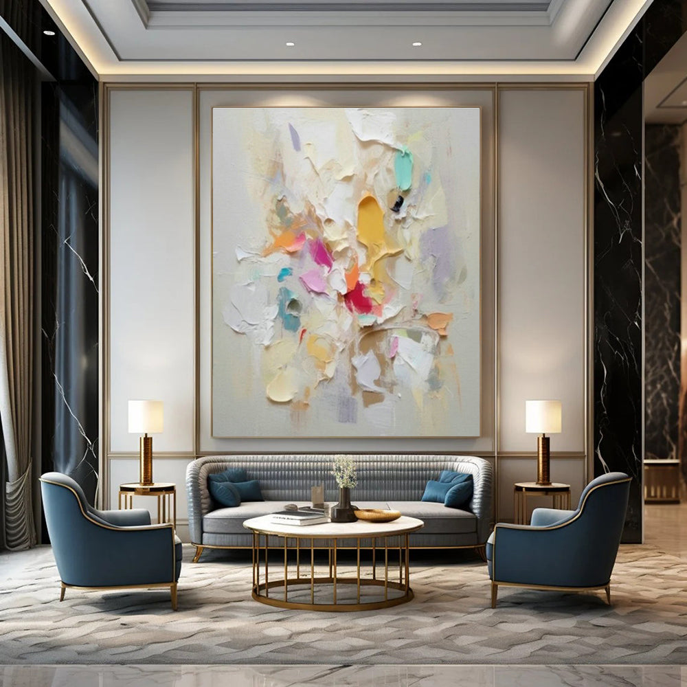 Bespoke Oversized Abstract Painting for Dining Room & Entryway DLZ0980