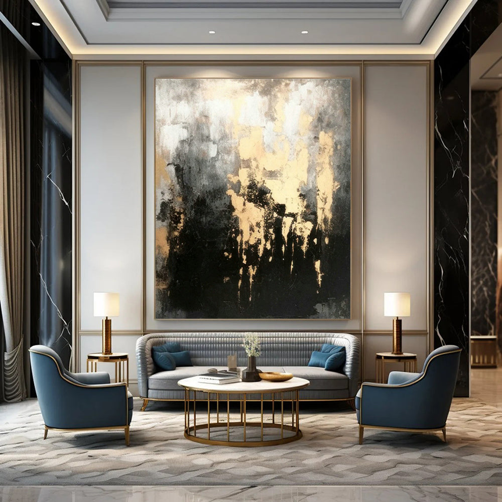Titanic - Depth Custom Hand - Painted Abstracts for Dining Room Drama DLZ0440