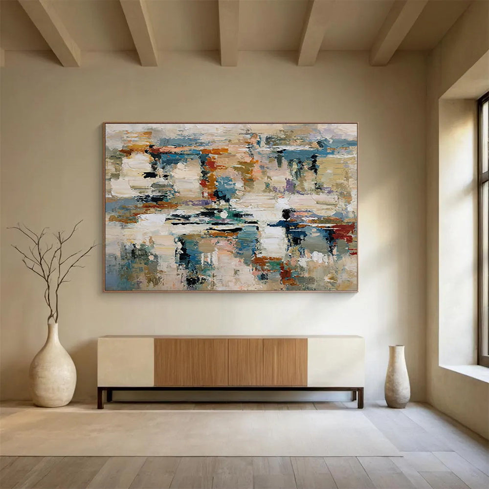 Multicolor Textured Abstract Mosaic Painting THY012