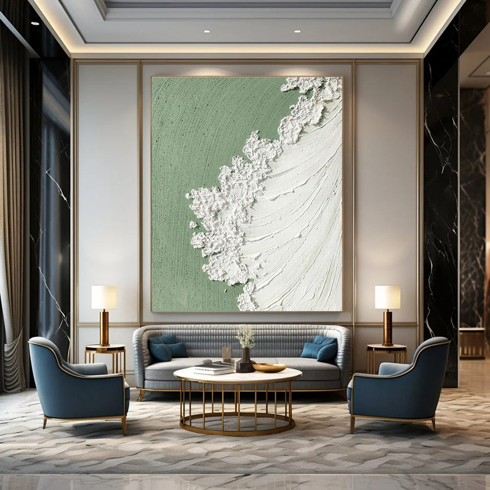 Colossal Extent Custom-Formulated Handmade Abstract Painting for Dining Room & Hallway DLZ2202