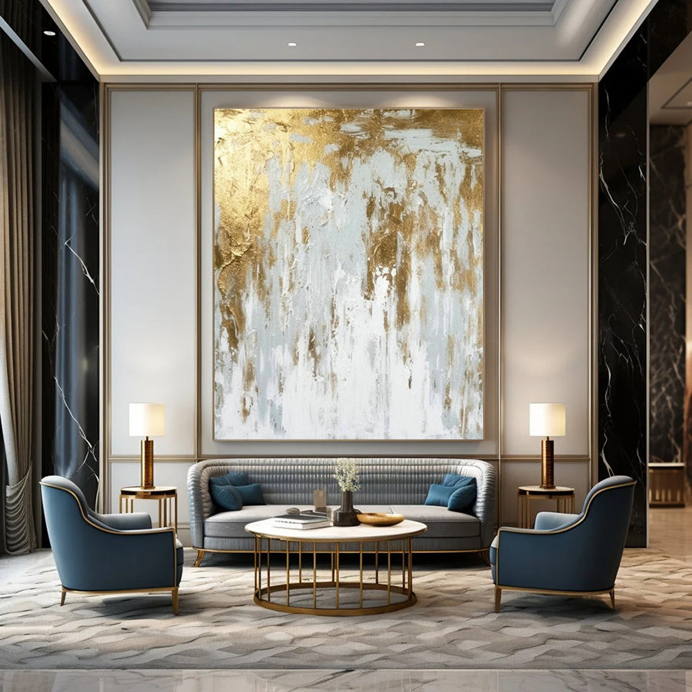 Extra-large Custom Handmade Abstract Painting for Bedroom Wardrobe Interior Wall and Dining Room China Cabinet Wall DLZ1934