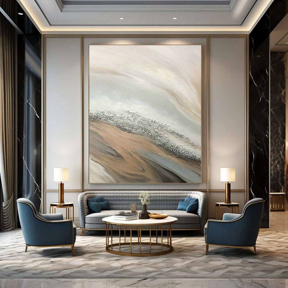 Gigantic - Scale Custom-Made Abstract Artwork for Dining Room & Entryway DLZ1235