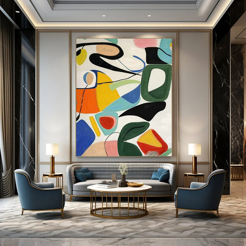 Customizable Handmade Abstract Canvas for Bedroom and Cottage Dining Room DLZ1469