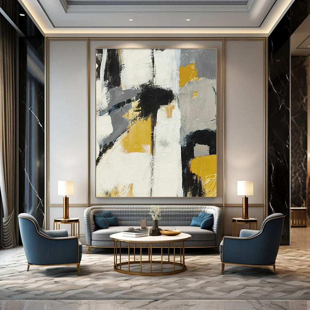 Gargantuan Custom - Built Handmade Abstract Canvas for Cottage & Office DLZ2225