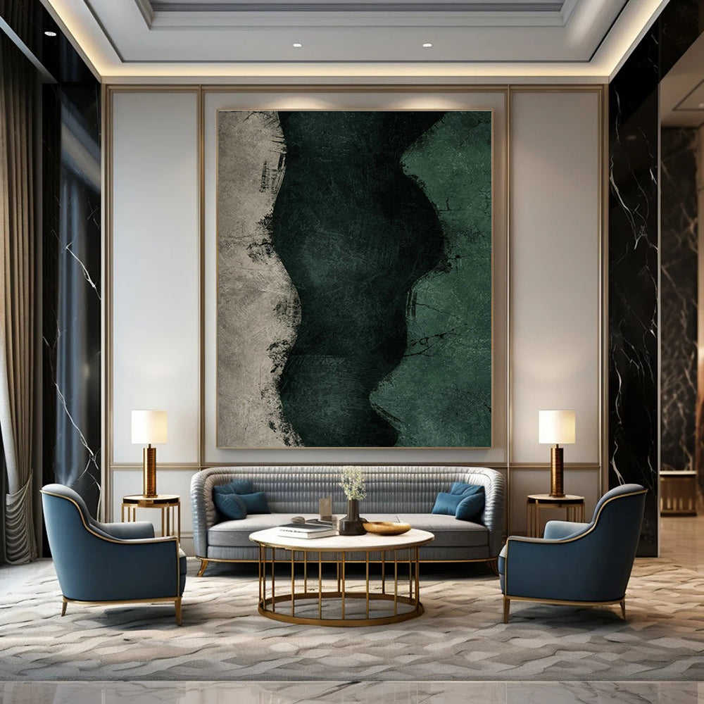 Custom - Composed Handmade Abstract Art for Cottage Office & Hallway DLZ1378