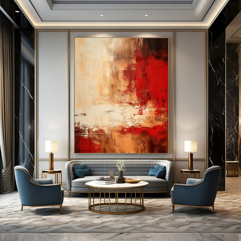 Original Handmade Abstract Canvas for Hallway & Cottage Office DLZ1655