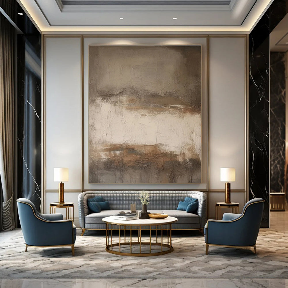 Neutral Tones Abstract Painting with Subtle Textures ADGE441