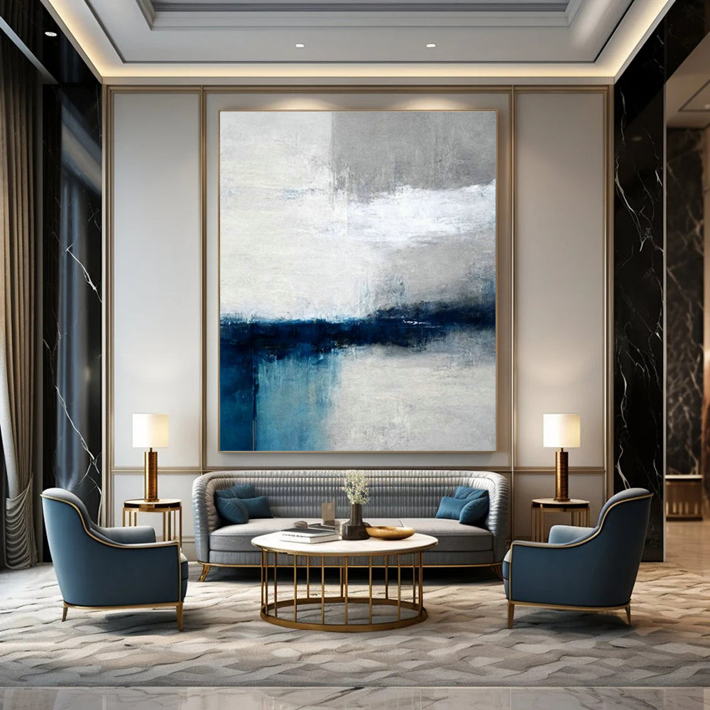 Extra-large Custom Handmade Abstract Painting for Bedroom Wardrobe Interior Wall and Dining Room Side Table Wall DLZ1917