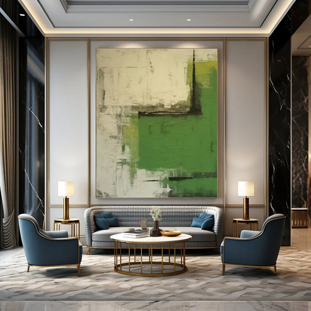 Custom - Made Hand - Painted Abstract Canvases for Bedroom Nightstands & Cottage Hallway Bike Racks DLZ0844