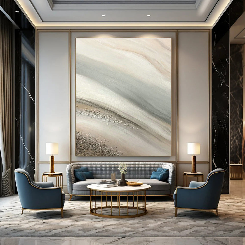 Large Hand-Painted Abstract Art for Office and Dining Room DLZ1497