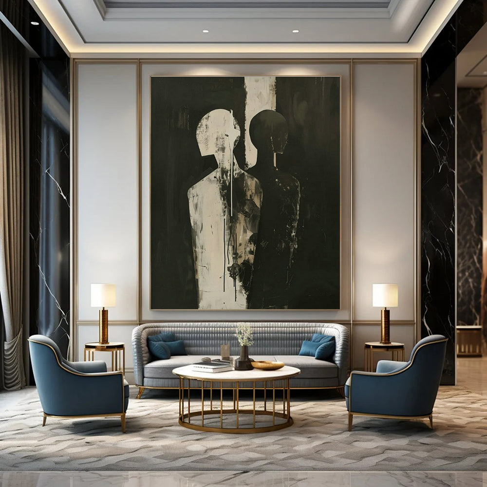 Customizable Handmade Abstract Canvas for Entryway and Hallway DLZ1828
