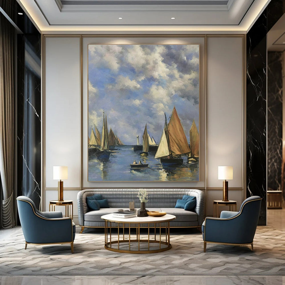 Vast - Scale Custom Hand - Painted Abstracts for Cottage Dining Room Breakfast Nooks with Built - ins & Office Utility Rooms DLZ0620