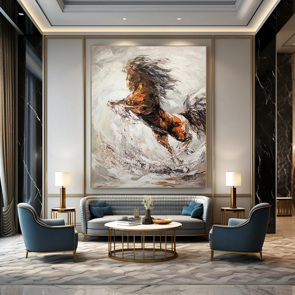 Tremendous Custom - Textured Handmade Abstract Canvas for Bedroom & Entryway DLZ2131