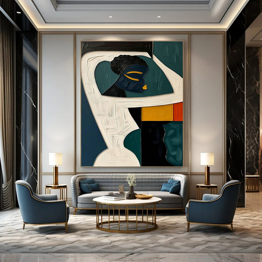 Gigantic Custom-Built Handmade Abstract Wall Art for Hallway & Entryway DLZ2171