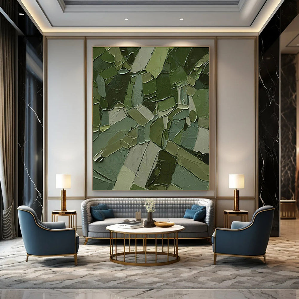 Oversized Custom Abstract Art for Cottage Living Room & Hallway DLZ1218