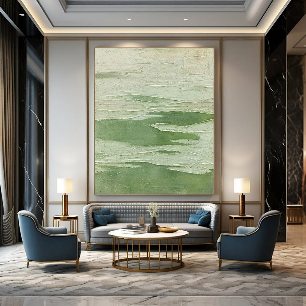 Massive Hand-Painted Abstract Canvas for Living Room & Entryway DLZ1224