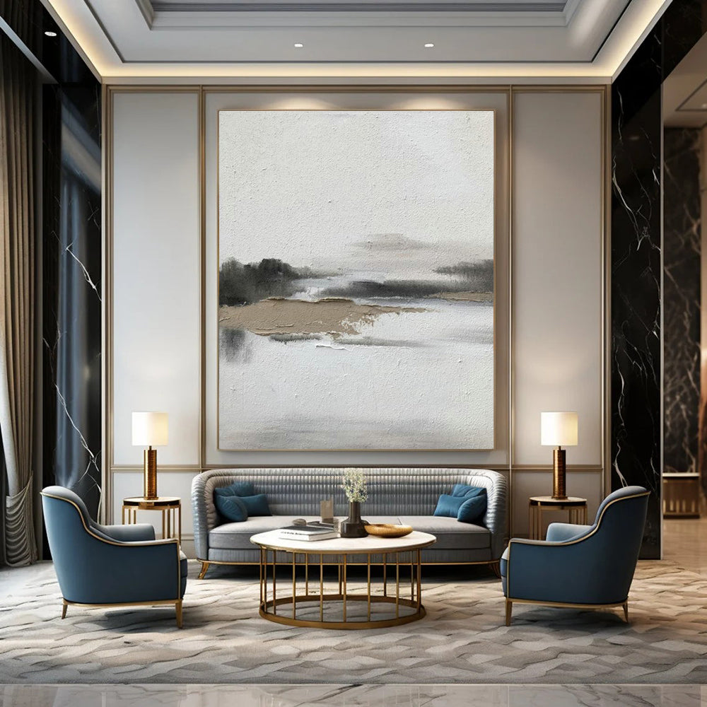 Custom Abstract Canvas for Bedroom Reading Nook & Office Pantry DLZ2372