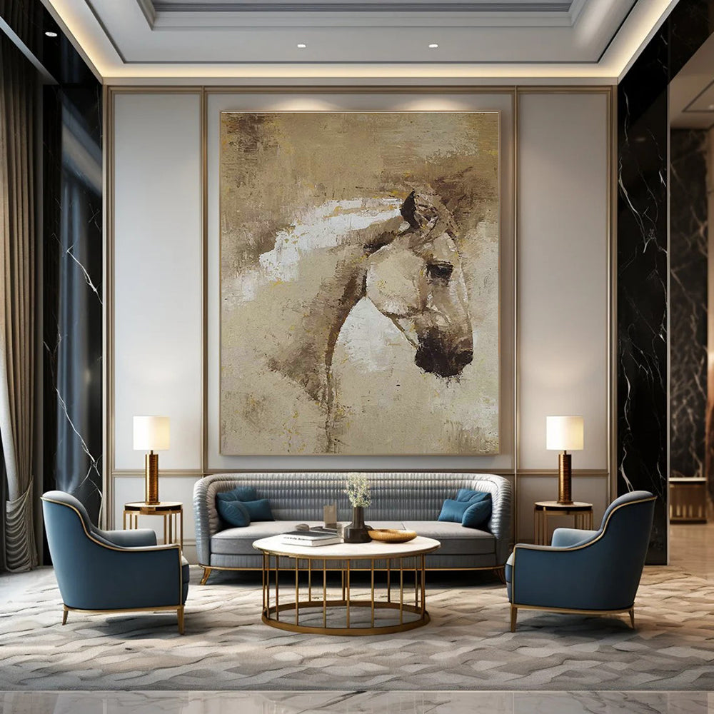 Large Customizable Handmade Abstract Painting for Bedroom Bed Footboard and Living Room Coffee Table Lower Shelf Wall DLZ1971
