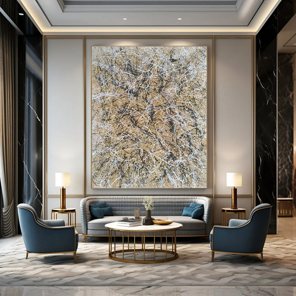 Immense Custom - Created Abstract Painting for Entryway & Hallway DLZ2274
