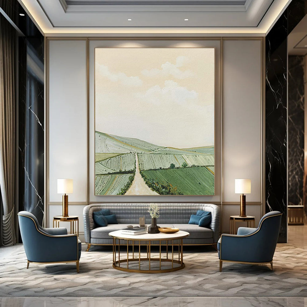 Large Custom - Sized Hand Painted Abstract Art for Entryway and Hallway DLZ2149