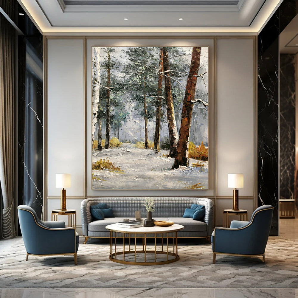 Large Hand-Painted Abstract Art for Dining Room & Entryway DLZ1281
