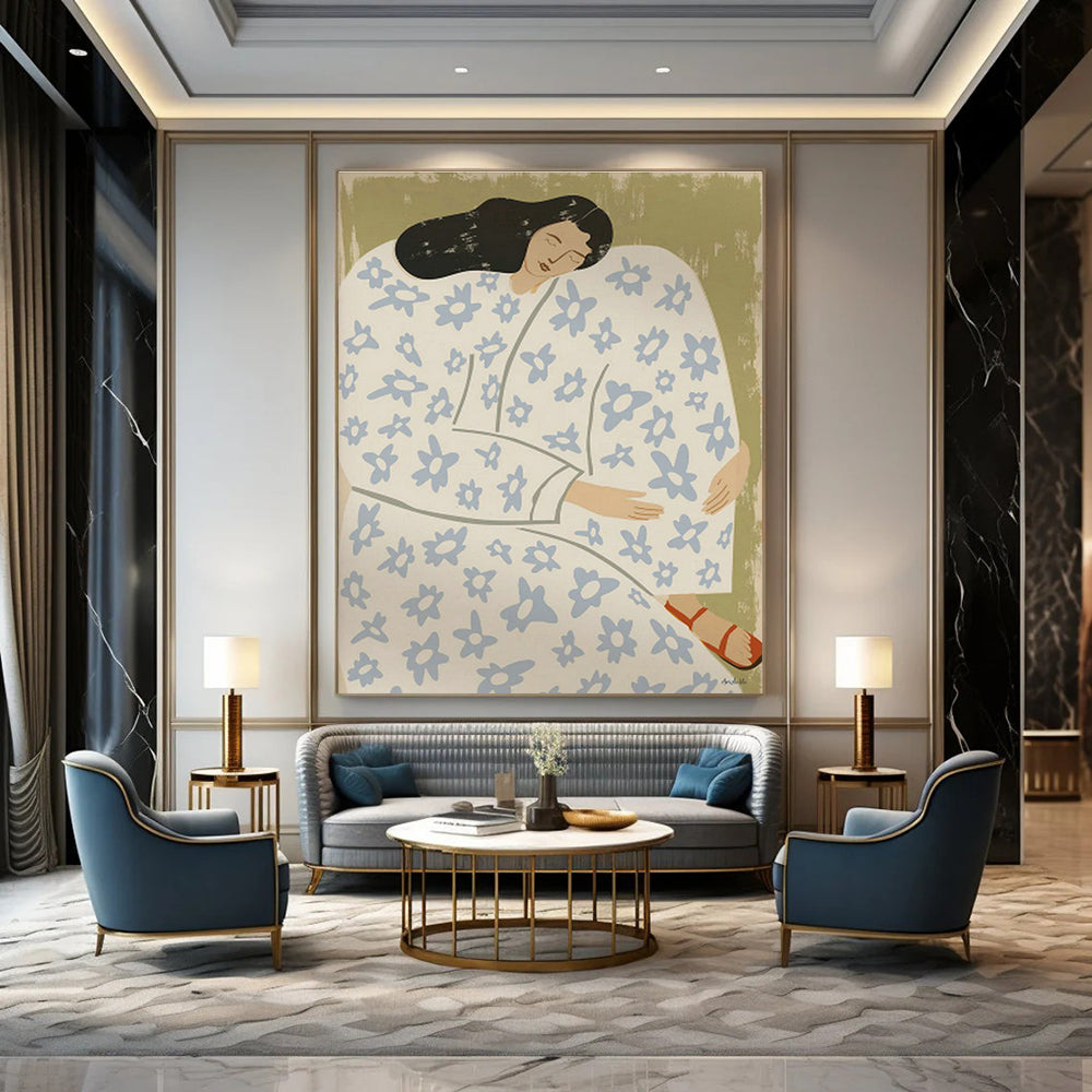 Extra-Large Custom Abstract Painting for Living Room & Bedroom DLZ1153