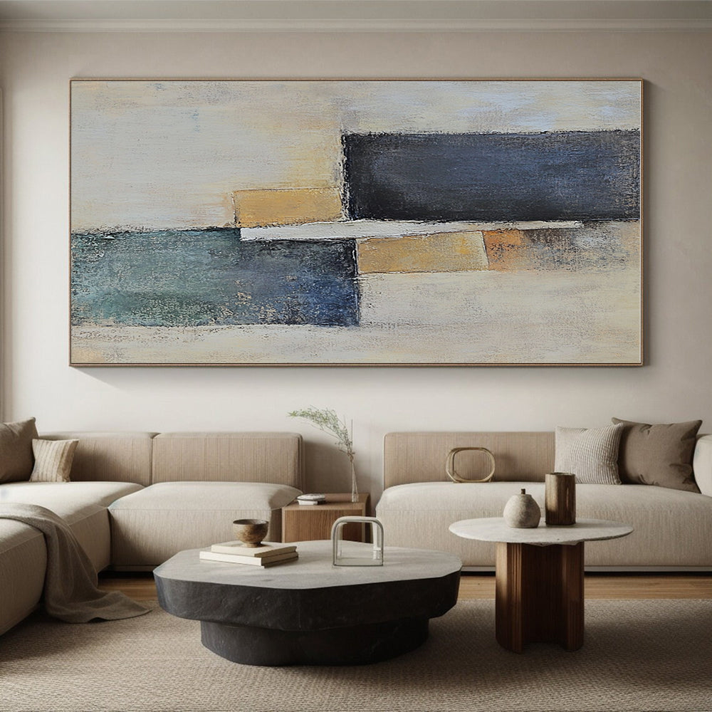 Earth - Toned Abstract Painting with Subtle Layers GER147