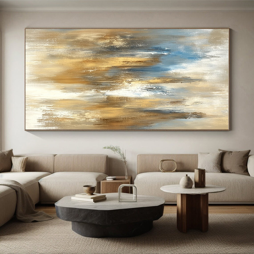 Cityscape Abstract with Blue Brown and White GER336