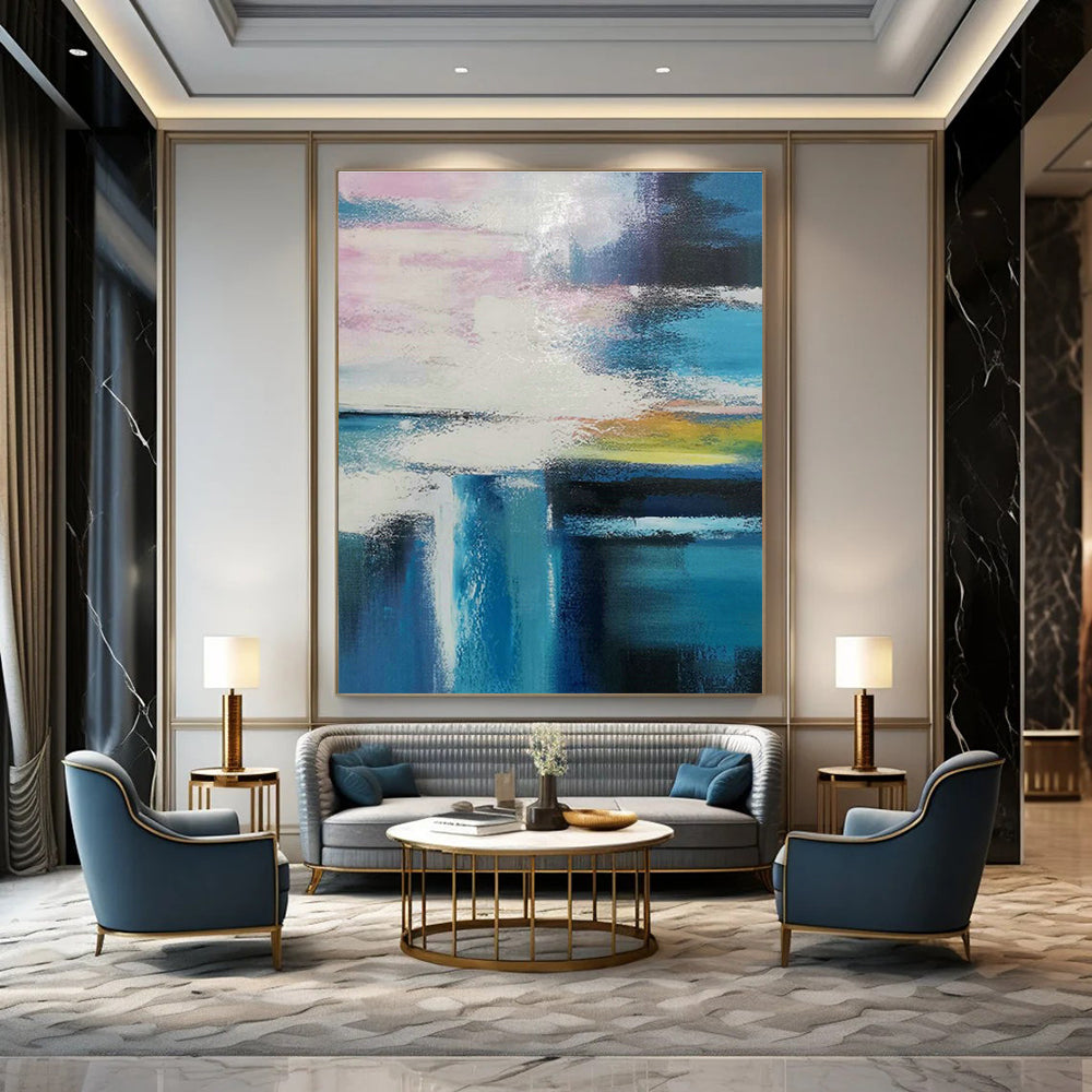 Mega - Scale Hand-Crafted Abstract Wall Art for Bedroom & Living Room DLZ1239